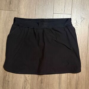 Lands End Black Swim Skort Plus Size 20W Athletic Tennis Golf Skirt with Shorts